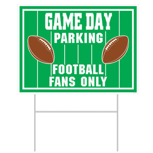 Beistle Plastic Game Day Parking Party Yard Sign