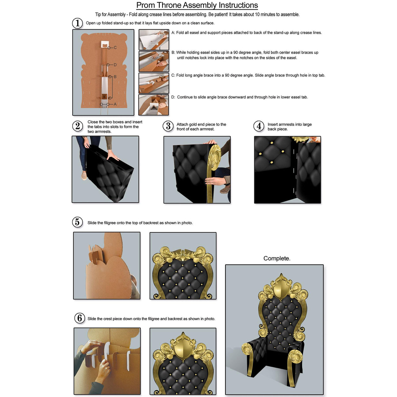 Beistle 3-D Prom Throne Prop Black