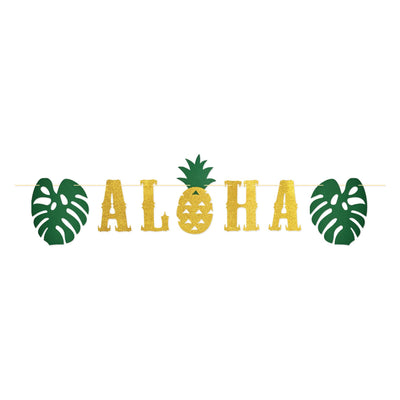 Beistle Luau Party Glittered Aloha Streamer