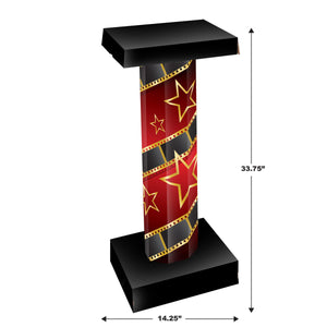 Red Carpet 3-D Short Party Column Props
