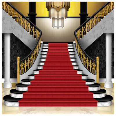 Beistle Red Carpet Grand Staircase Party Photo Prop