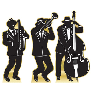 Roaring 20's Jazz Band Silohuette Party Stand-Up Decoration