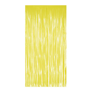 1-Ply Plastic Fringe Curtain - Yellow - 76.5 inch x 39 inch