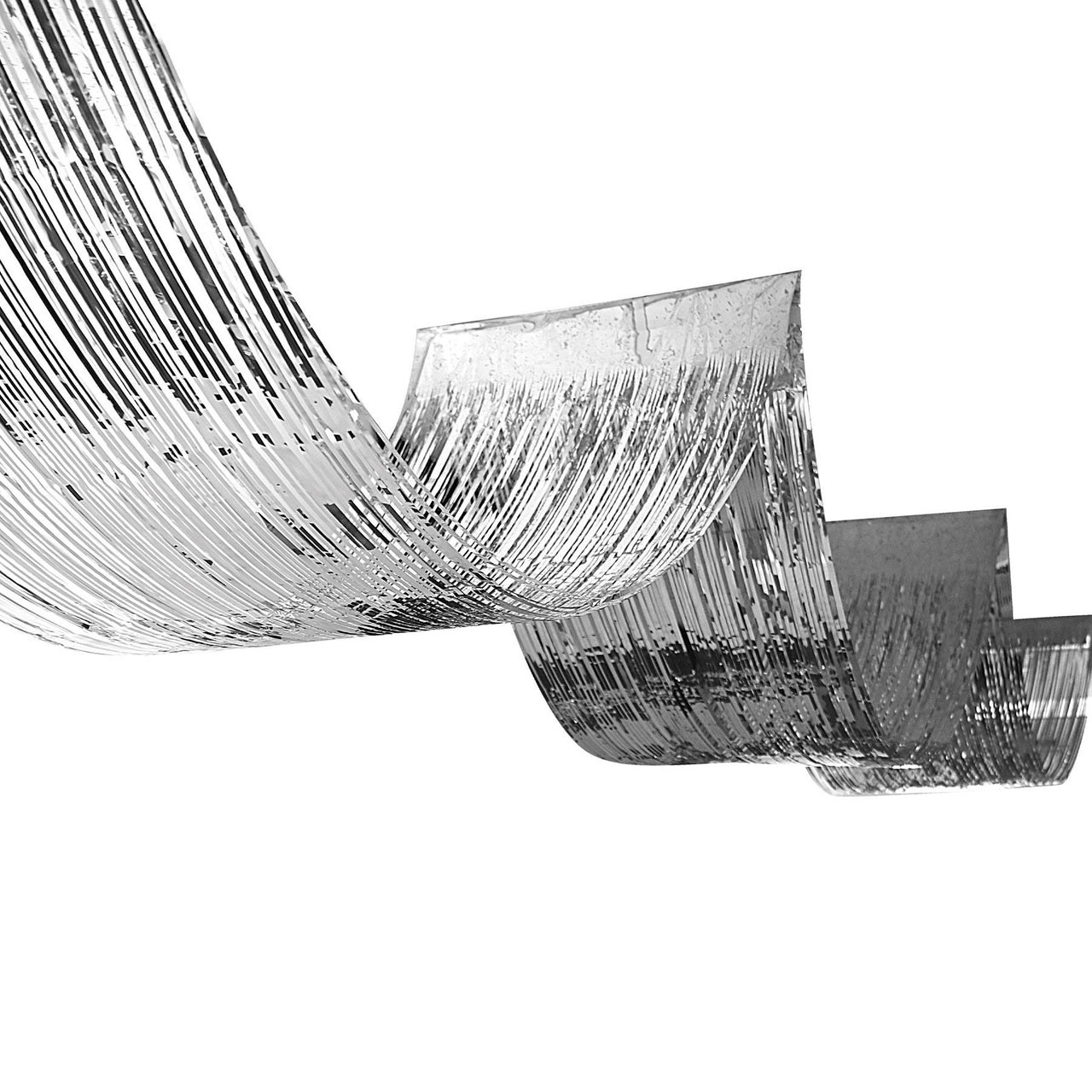 1-Ply Metallic Fringe Ceiling Curtain silver