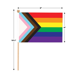 Beistle Packaged Pride Flags - 4-inch x 6-inch Size - Rainbow Flags