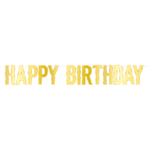 Foil Happy Birthday Streamer gold