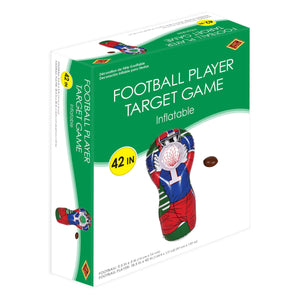 Inflatable Football Player Target Game - 5.5 x 3 Soft Football Included, 42 inch x 18.5 inch, Football Party Game, 1/case