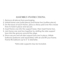 Beistle Balloon Mosaic Number 3 Frame - White - 32 inch x 22.5 inch - Balloon Accessories