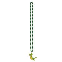 Bead Necklace with Bobble Alligator Medallion