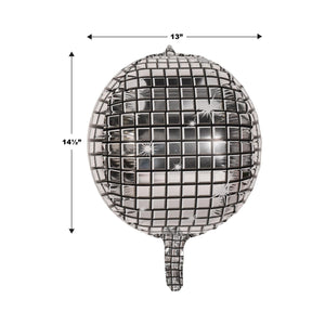 Beistle Foil Helium Quality Disco Ball Balloons (6/Pkg) - 14.5 Inch x 13 Inch