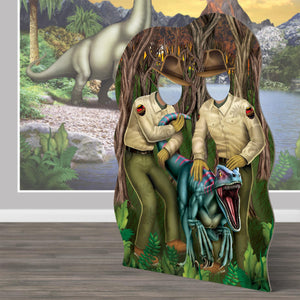 Beistle Dinosaur Wranglers Photo Prop Stand-Up - 49 inches x 37.25 inches, Dinosaur Photo Booth, 1/pkg, 4/case