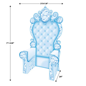 Beistle 3-D Winter Wonderland Ice Crystal Throne Prop - Prom Photo Prop 85.75x45.25 inch