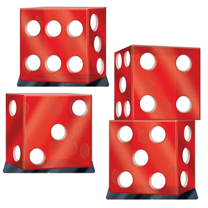 Casino Dice Stand-Up Decoration Decoration- Easel Attached