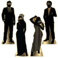 Masquerade Silhouette Stand-Up Decorations (4 per Case)