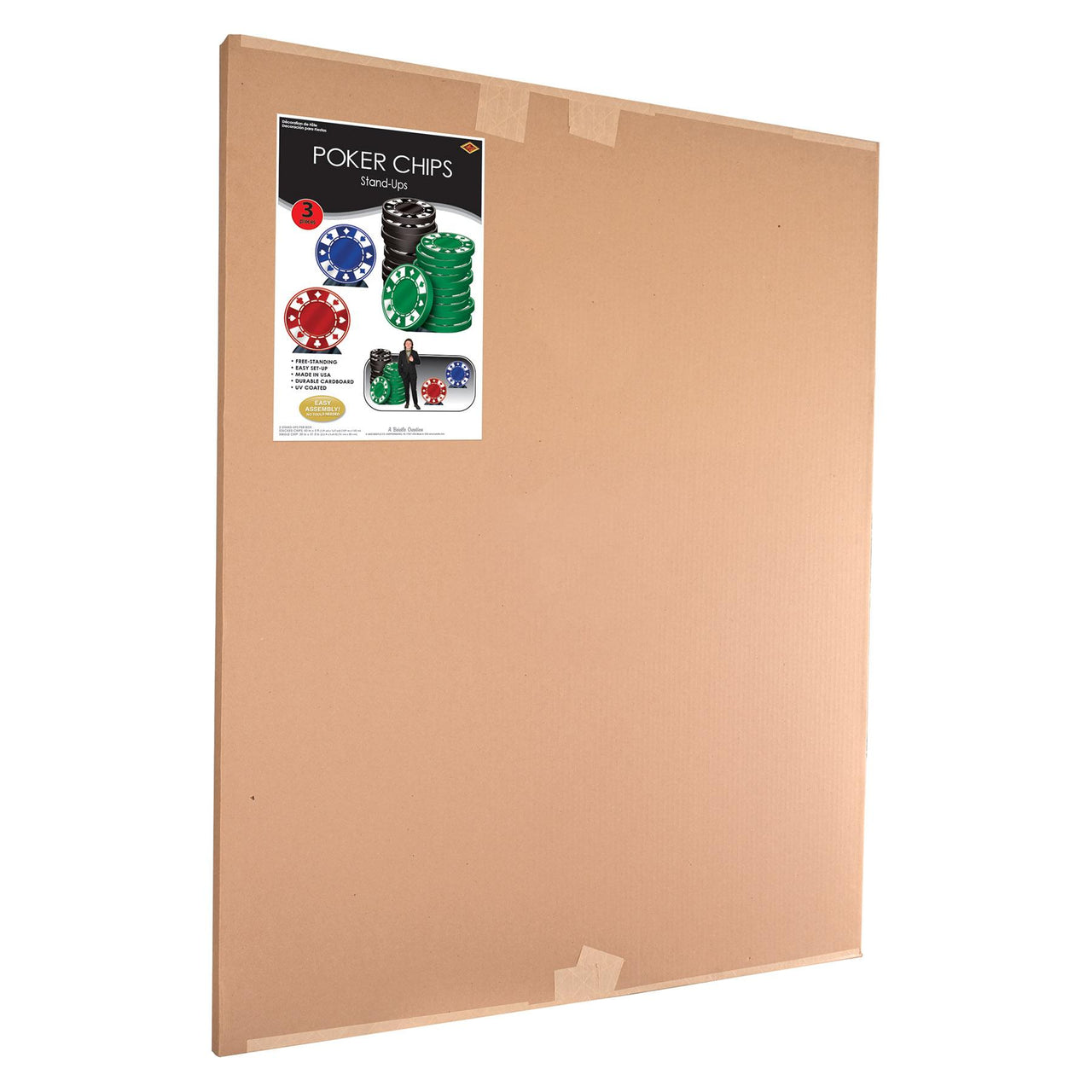 Casino Poker Chips Stand-Up Decoration