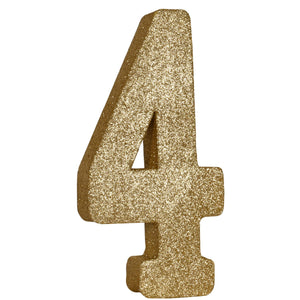 Beistle 3-D Glittered 4 Centerpiece gold - 8 inch x 49 inch - Birthday-Age Specific Centerpieces