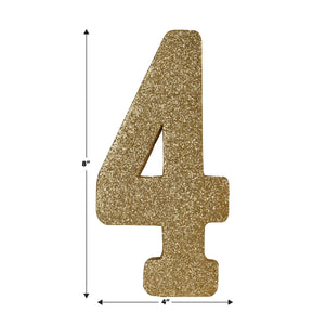 Beistle 3-D Glittered 4 Centerpiece gold - 8 inch x 49 inch - Birthday-Age Specific Centerpieces