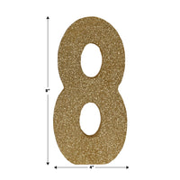 Beistle 3-D Glittered 8 Centerpiece gold - 8 inch x 49 inch - Birthday-Age Specific Centerpieces