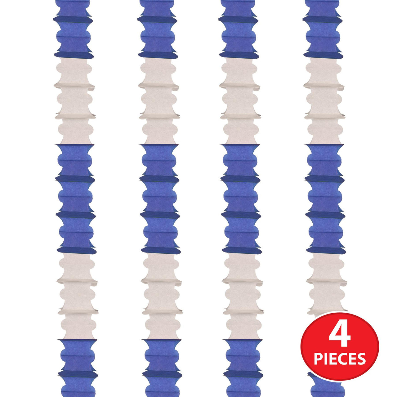 Beistle Ceiling Drops Blue & White - 4.5-inch x 14.5-feet Size - Oktoberfest Ceiling Decor