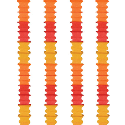 Ceiling Drops golden-yellow, orange, red (4 Per Package)