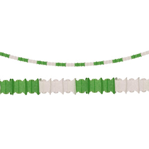 Beistle Ceiling Drops Green & White - 4.5-inch x 14.5-feet Size - St. Patrick's Ceiling Decor