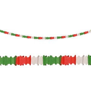 Beistle Ceiling Drops Red, White, Green - 4.5-inch x 14.5-feet Size - Fiesta/Cinco de Mayo Ceiling Decor