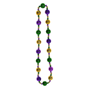 Jumbo Mardi Gras Beads - 38 Inch Mardi Gras Party Beads