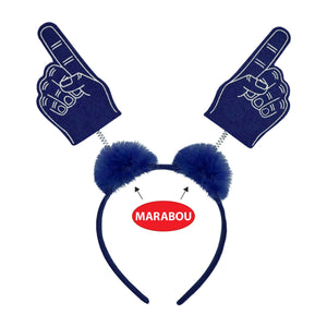 Beistle #1 Hand Boppers with Marabou in Blue - School Spirit Boppers in Blue