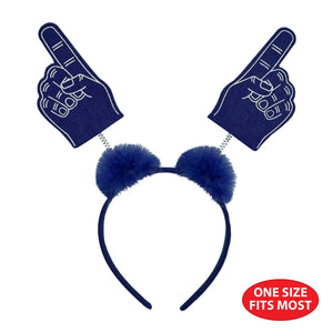 Beistle #1 Hand Boppers with Marabou in Blue - School Spirit Boppers in Blue