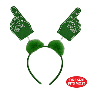 Beistle #1 Hand Boppers with Marabou in Green - School Spirit Boppers in Green