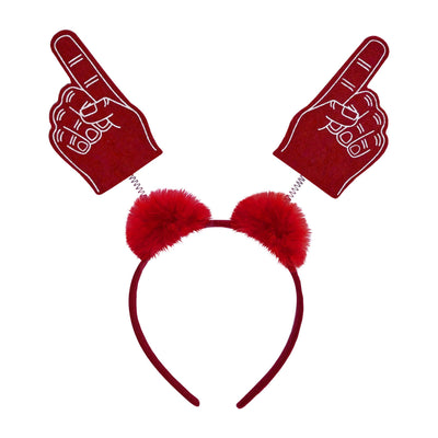 #1 Hand Boppers with Marabou in Red 