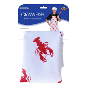 Beistle Crawfish Fabric Novelty Apron - Mardi Gras Crawfish Apron