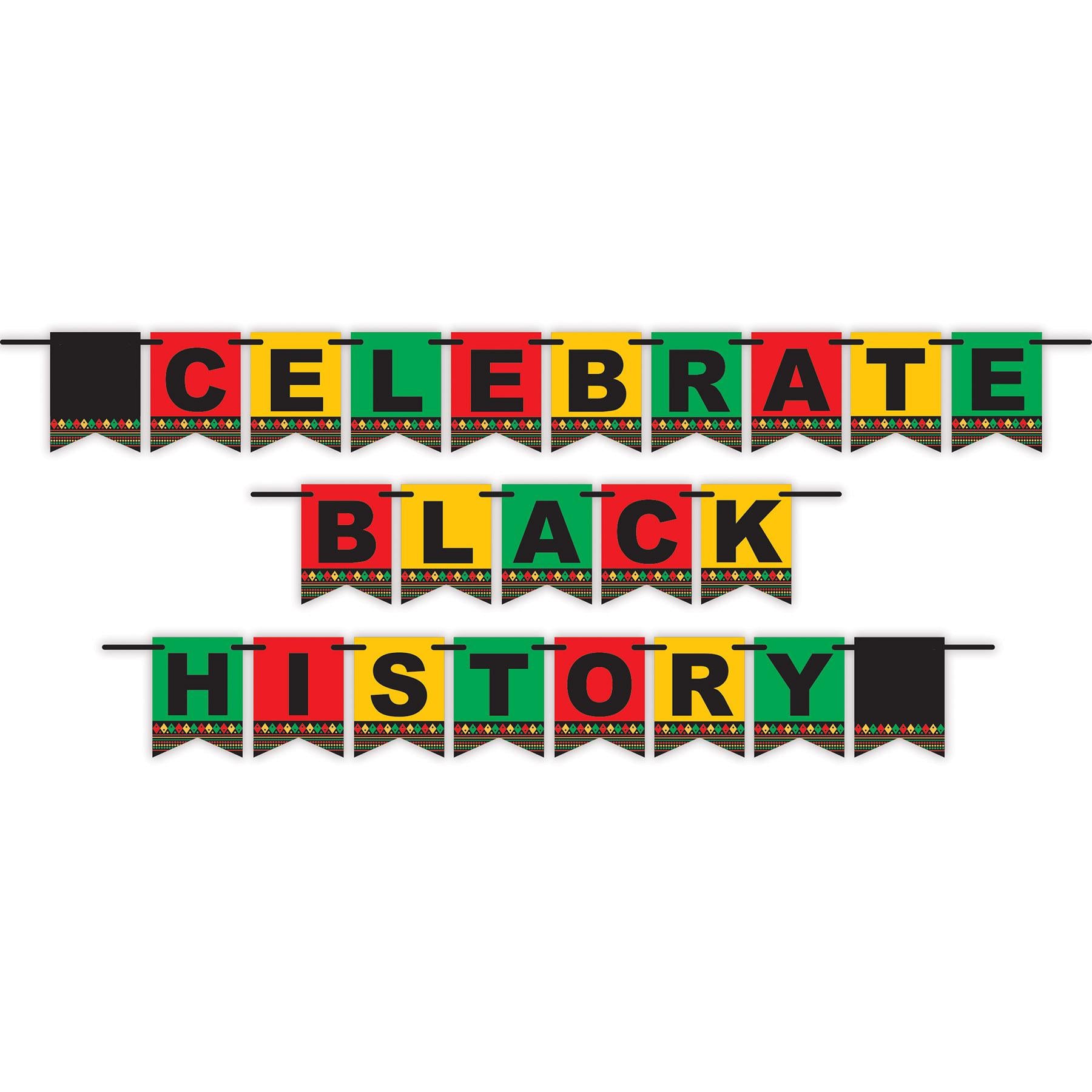Celebrate Black History Month Streamer - 6 inch x 10 Feet
