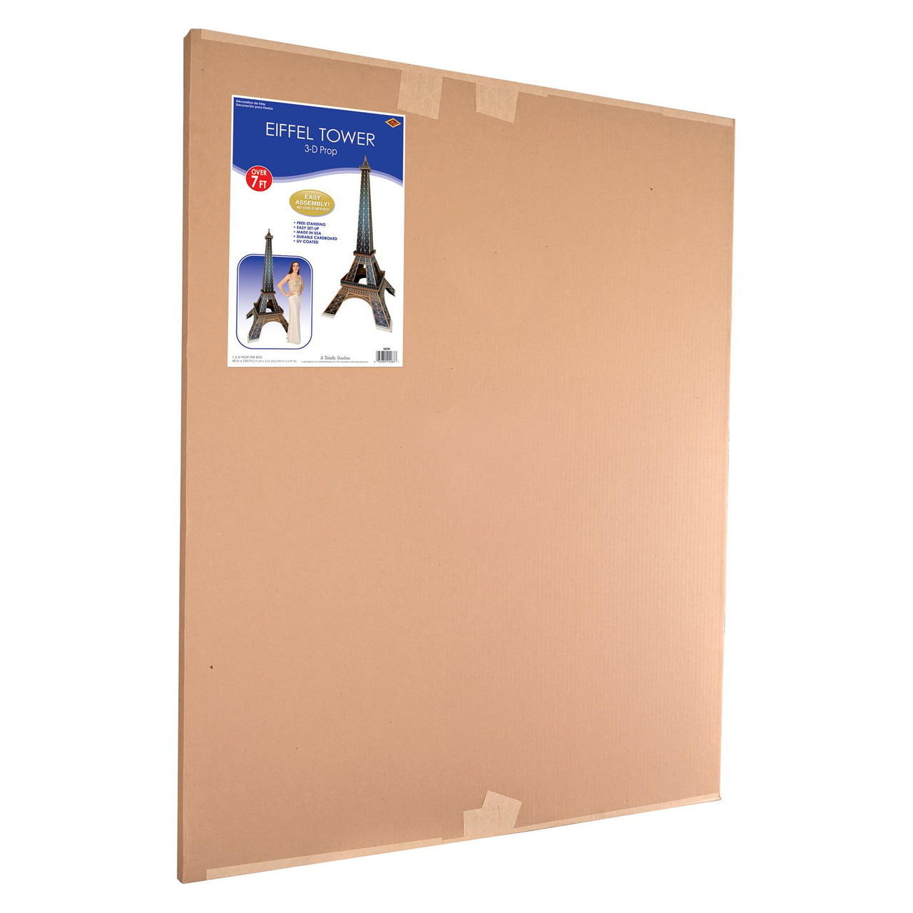 Beistle 3-D Eiffel Tower Prop - 94 inch x 40 inch, French Themed Decorations, 1/pkg, 4/case