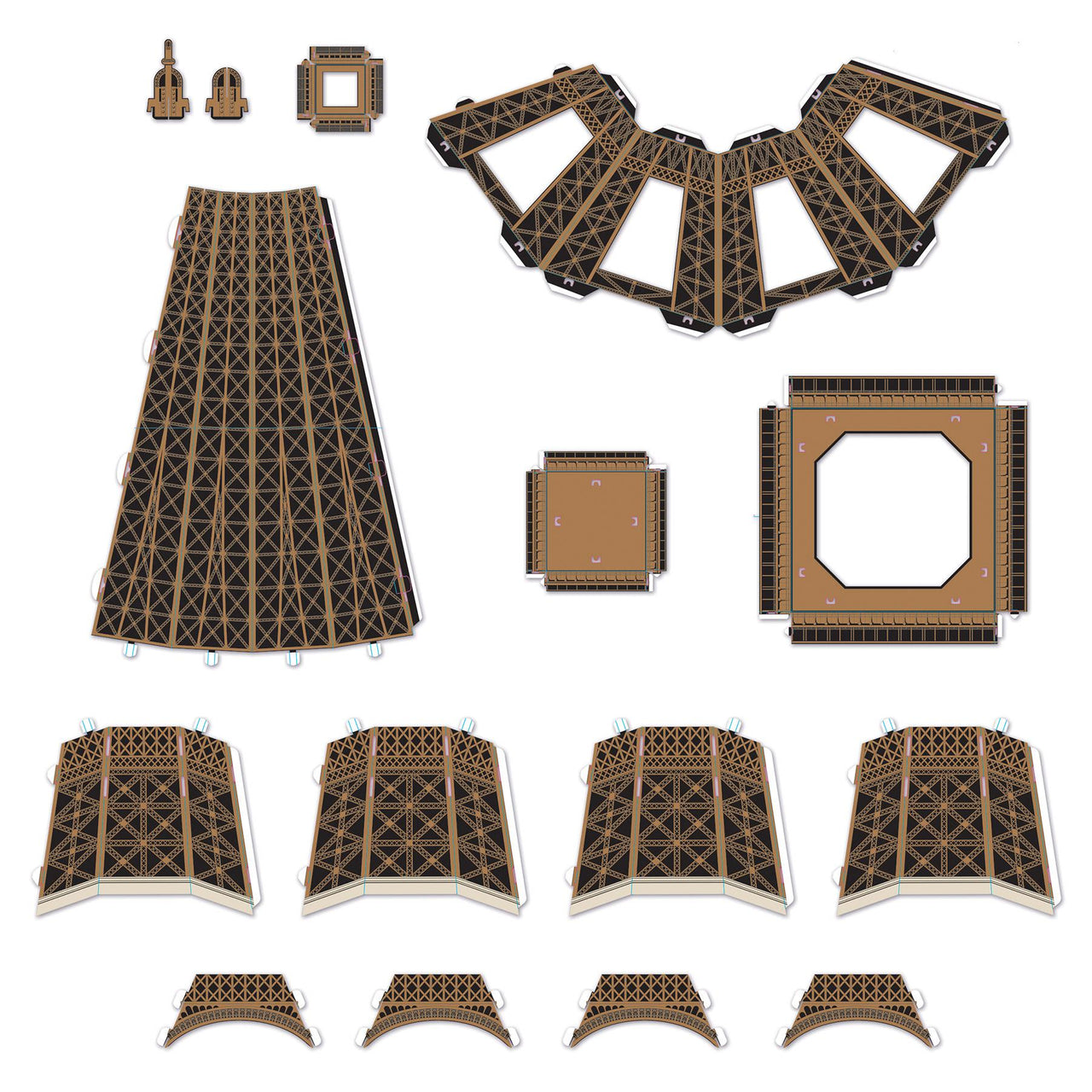 Beistle 3-D Eiffel Tower Prop - 94 inch x 40 inch, French Themed Decorations, 1/pkg, 4/case