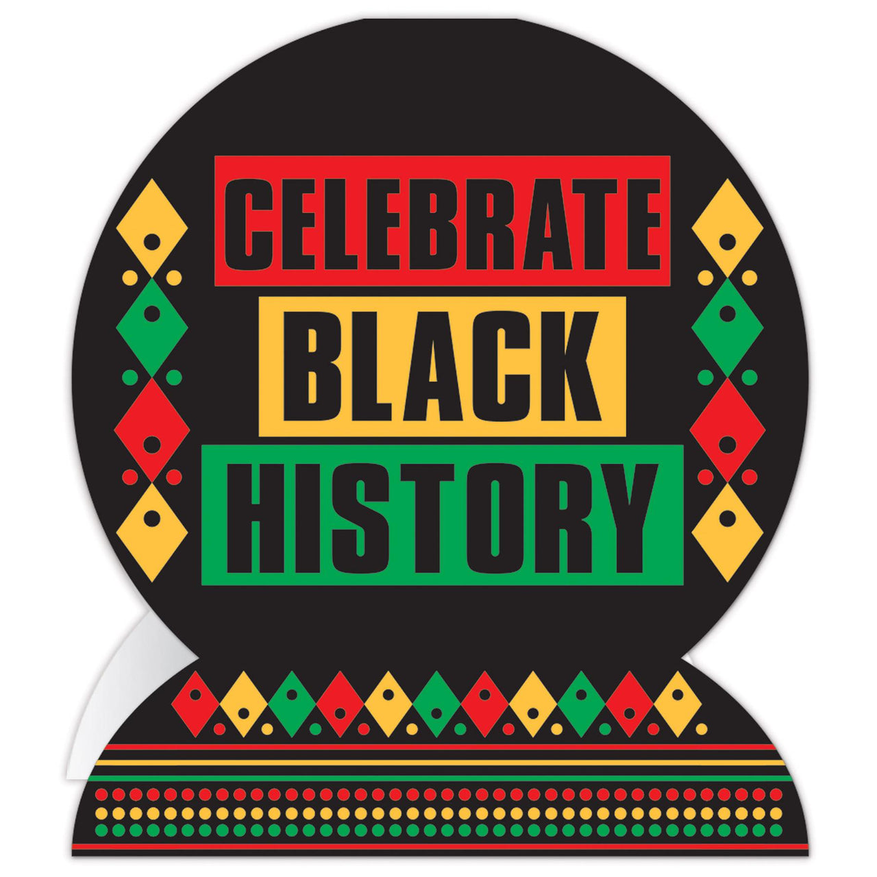 3-D Celebrate Black History Month Centerpiece - 10 inch
