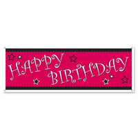 Beistle Happy Birthday Party Sign Banner