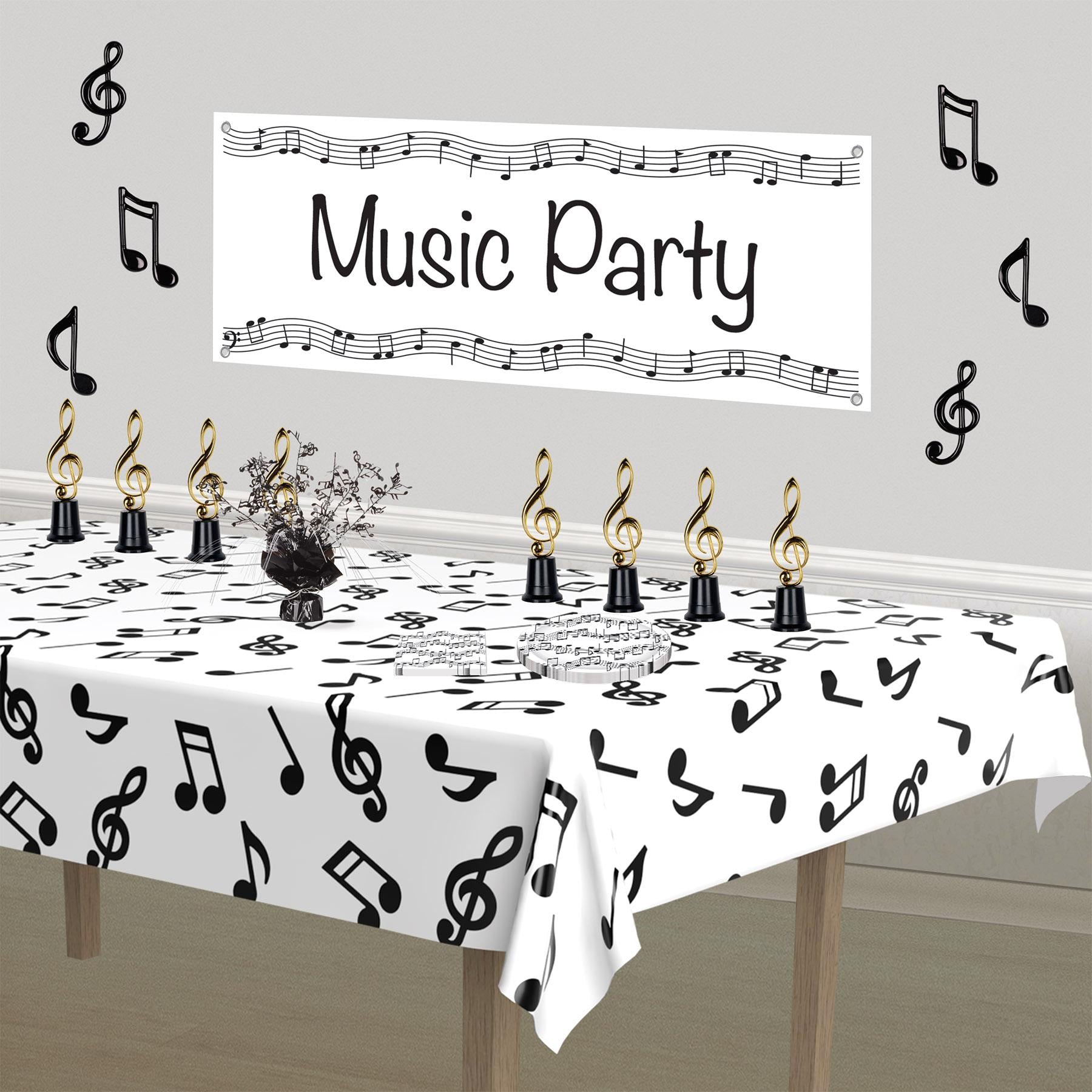 Beistle Molded Plastic Musical Party Notes (3/Pkg)