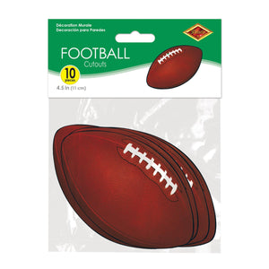 Bulk Football Party Mini Football Cutouts (Case of 240) by Beistle