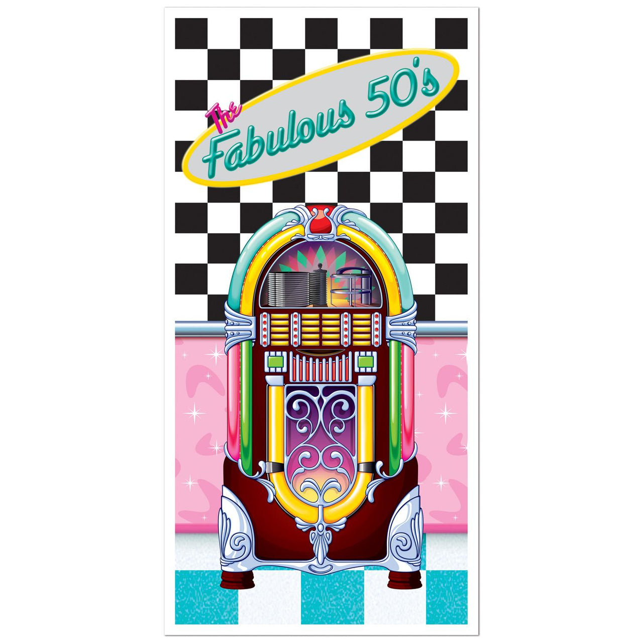 Beistle The Fabulous 50's Party Door Cover