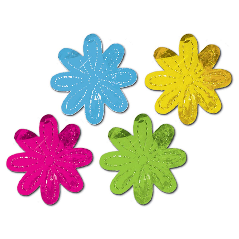 Beistle Metallic Flower Party Silhouettes (4/Pkg)