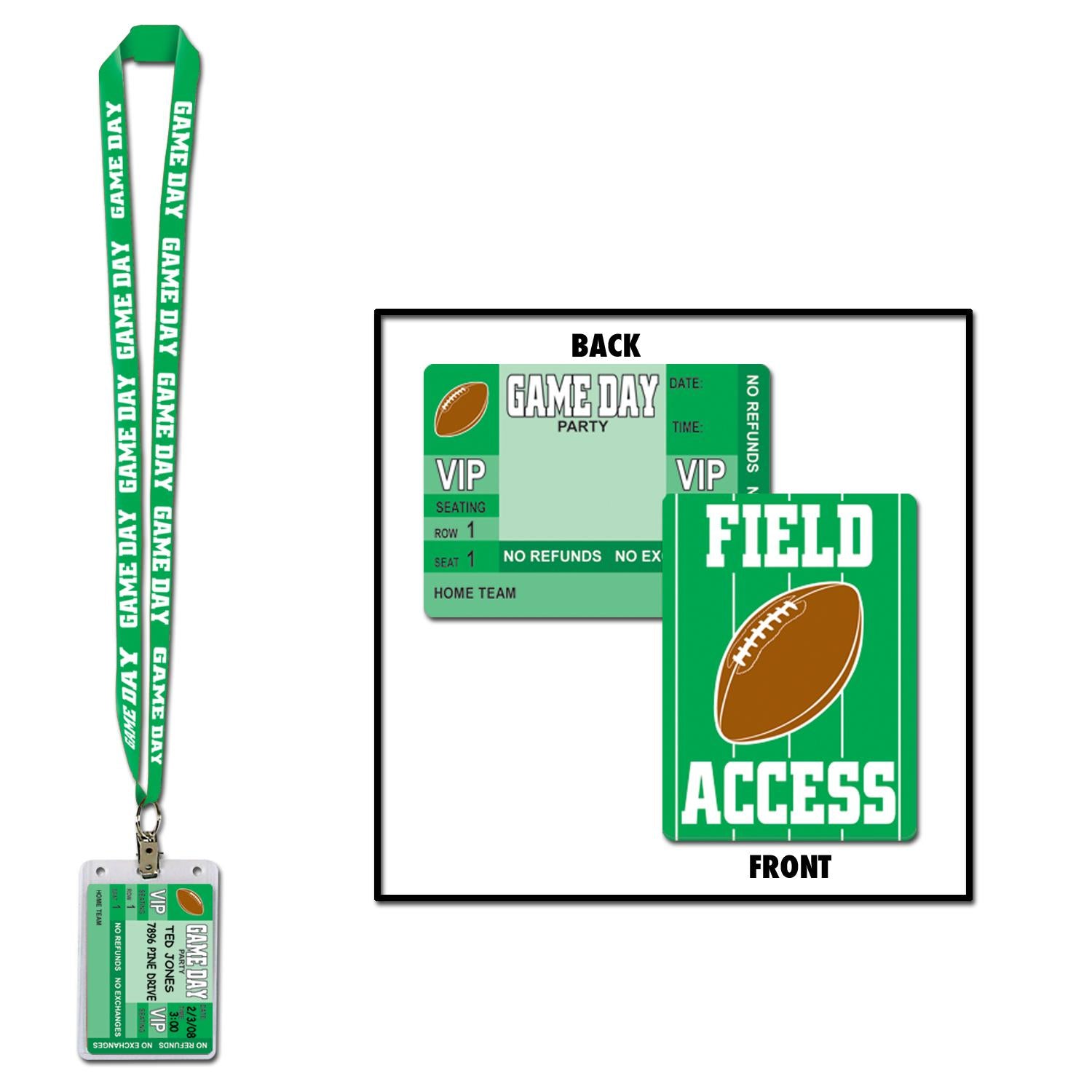 Beistle Game Day Football Party Pass