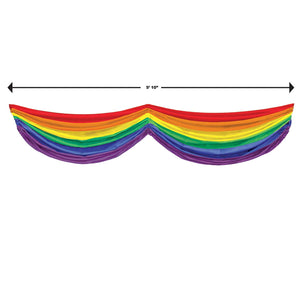 Bulk Rainbow Fabric Bunting Party Decoration (Case of 6) by Beistle