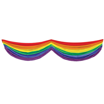 Beistle Rainbow Fabric Party Bunting