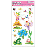 Fairies & Flowers Peel 'N Place Clings Party Decor (12/Pkg)
