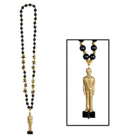Beistle Party Bead Necklaces with Awards Night Statuette