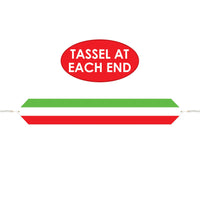 Printed Red, White & Green Table Runner 