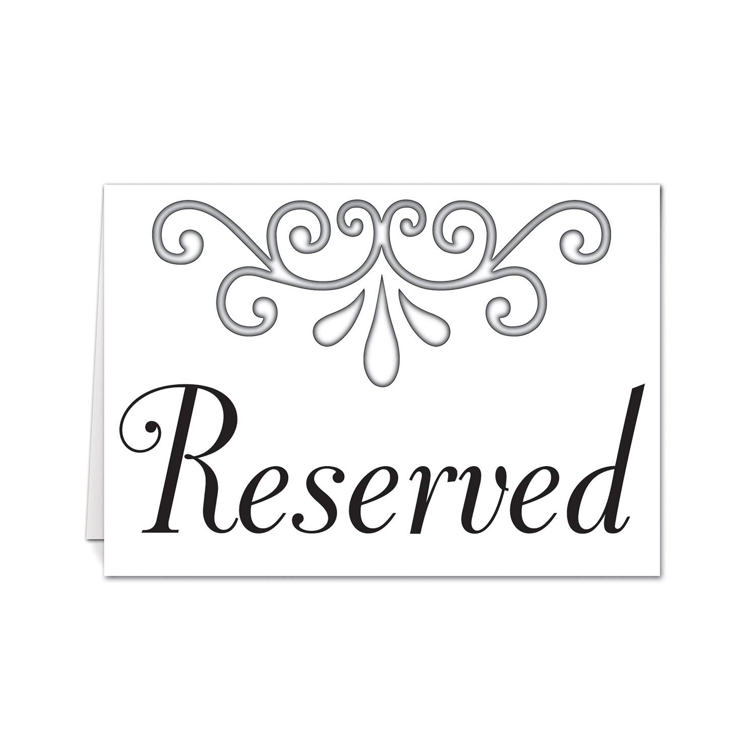 beistle-reserved-table-cards-4-pkg for Free Printable Printable Reserved Signs Beistle Reserved Table Cards (4/Pkg) for Free Printable Printable Reserved Signs
