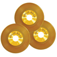 Beistle Gold Plastic Records Party Decoration (3/Pkg)