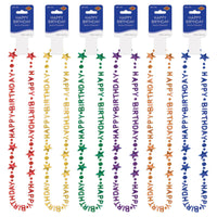 Happy Birthday Bead Necklaces - assorted colors